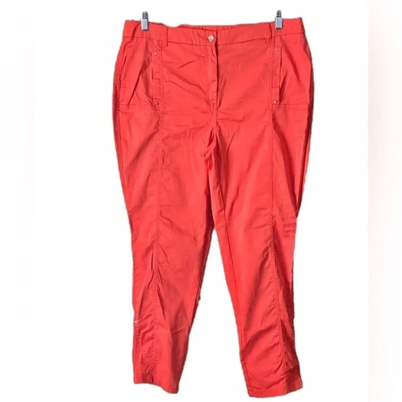 CHICO’S | Women’s Luxe Utility Convertible Orange Ankle Pants Size 2.5 (14/L) - Picture 6 of 12